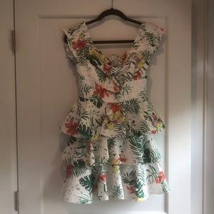 Caroline Constas Helena Tiered lace dress